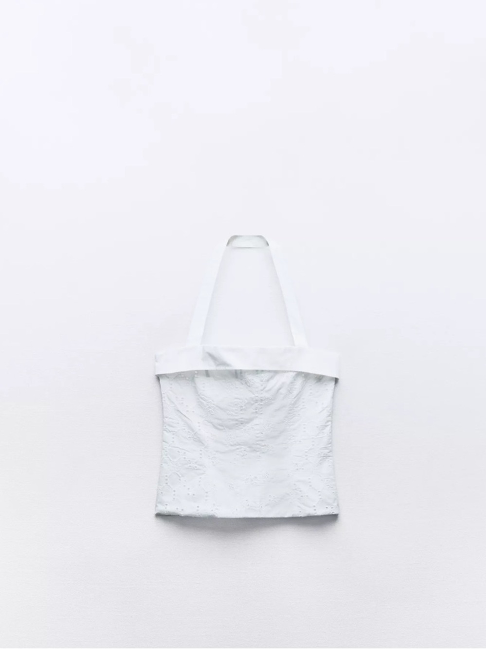 Zara Embroidered Poplin Top